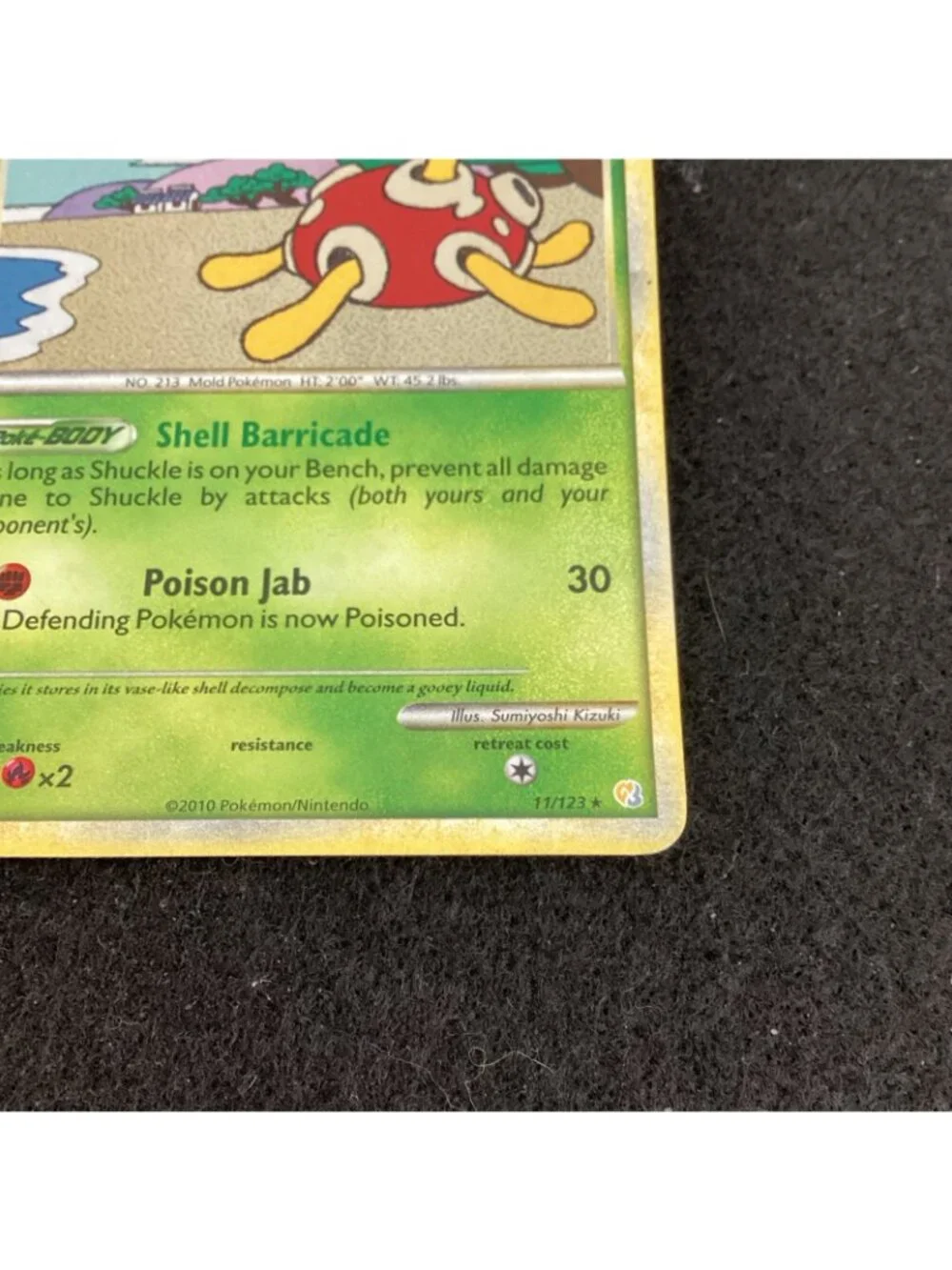 Shuckle 11/123 Heartgold & Soulsilver Pokemon TCG Card Holo Rare 2010 EX Cond
